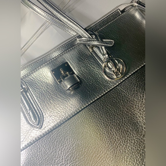 Silver Metallic Nine West Bag - Picture 1 of 5